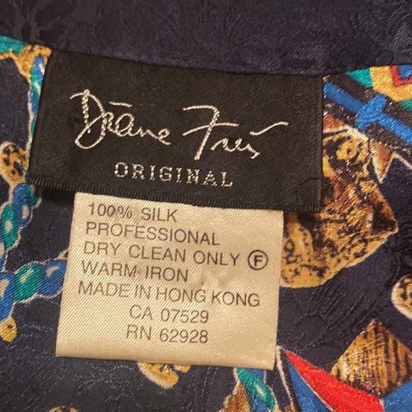 Vintage Diane Fres 💯 silk dress  Size M/L - Picture 9 of 9